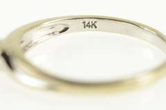 14K White Gold Classic Diamond Simple Wedding Band Ring