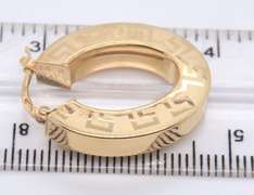 Pleaseing Yellow Gold Greek Key Earrings