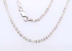 Italian Sterling Silver Popcorn Chain Necklace