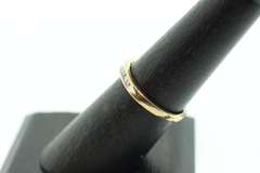 10KT SOLID YELLOW GOLD AND DIAMOND BAND
