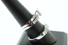 14K WHITE GOLD AND DIAMOND TRIO SET