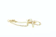 TIFFANY AND CO. 18K GOLD AND DIAMOND CROSS PENDANT