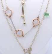 Group Lot of 5 Vintage 925 Sterling Silver Necklaces