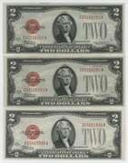 2 1928-D & 1928-F $2 Red Seal Notes. Very Choice Crisp Uncs