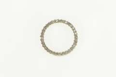 10K Yellow Gold 1.02 Ctw Diamond Round Circle Statement Pendant