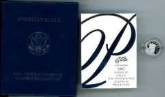 2007 Proof Platinum 1/10th Ounce Eagle. Box/Certificate