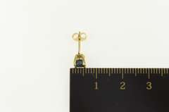 14K Yellow Gold Round Classic Sapphire Solitaire Stud Single Earring