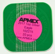 2017 1 oz Silver Eagle Coin lot of 20 Coins sealed in the original tube