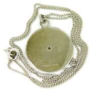 Sterling Silver Diamond Disk Pendant & Chain