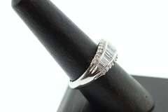 LADIES 14K WHITE GOLD AND DIAMOND BAND