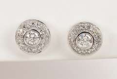 Pretty 14k WG Diamond Earrings