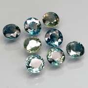Heated only! 4.14 carat 8 piece Sapphire set