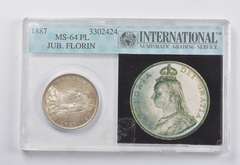 1887 United Kingdom 1 Florin Jublee