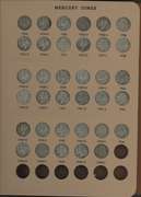 Complete Set of 76 Mercury Dimes in album (missing one coin)