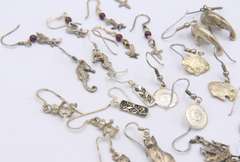 Big Group Lot of Vintage Sterling Silver Earrings