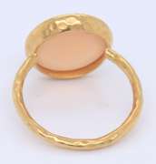 Chic 18kt Peach Chalcedony Circle Ring