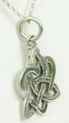 Signed Sterling Silver Celtic Heart Necklace