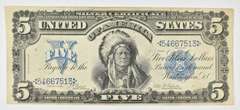 1899 $5 United States Silver Certificate - Large Note