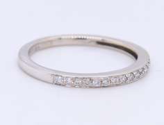 Elegant White Gold Thin Diamond Band