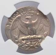 1971-D Washington Quarter Struck On A 10C Planchet Mint Error NGC AU53