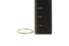 14K White Gold 2.4mm Art Deco Ornate Floral Wedding Band Ring
