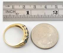 Pretty Double Row of Sapphires Ring