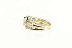 14K Yellow Gold 0.83 Ctw Marquise Diamond Engagement Ring