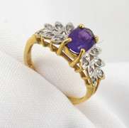 Sweet Amethyst * Diamond Ring