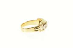 14K Yellow Gold 1.00 Ctw Marquise Diamond Wedding Band Ring