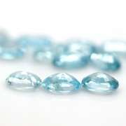 Brilliant 7.83ct sky blue Zircon set