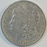Scarce key date 1893-P Morgan Silver Dollar