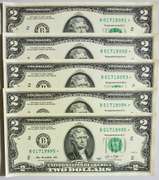 (20) Superb Crisp 2013 $2 Star Replacement Notes N.Y.-Consecutive In Nice Currency Album!