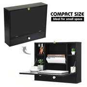 Wall Mounted Desk With Storage Shelves