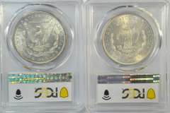 Great Choice BU 1880 & 1883 Morgan Silver Dollars. PCGS MS63