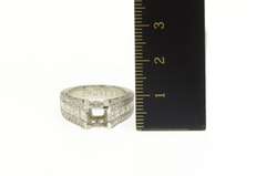 Platinum 1.37 Ctw Princess Diamond Engagement Setting Ring