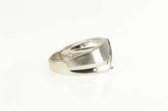 14K White Gold 0.21 Ctw Diamond Striped Men's Wedding Band Ring