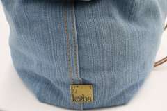 Kooba Lana Denim with Brown Leather Trim Handbag