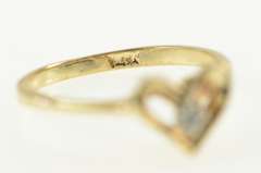 14K Yellow Gold Diamond Heart Love Symbol Promise Ring