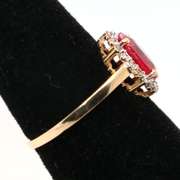 Grand Ruby and Diamond 14kt Ring