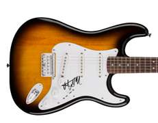 The Rolling Stones Mick Jagger Autographed Fender Sunburst Guitar Exact Proof