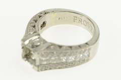 Platinum 1.37 Ctw Princess Diamond Engagement Setting Ring