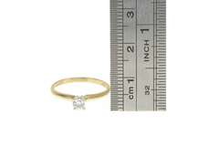 14K Yellow Gold Classic Round Brilliant Diamond Solitaire Ring
