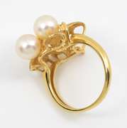 Organic Double Pearl Ring