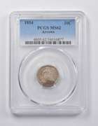 MS62 1854 Seated Liberty Dime Arrows PCGS