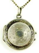 Antique French Sterling Reliquary Relic Pendant & Chain