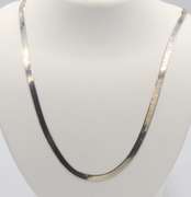 Vintage Sterling Silver Canada Signed Herringbone Necklace