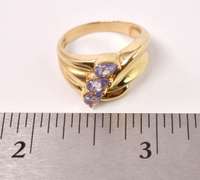Wonderful Purple Gemstone Ring in 14K Yellow Gold