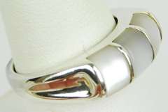 Pretty Sterling Mother of Pearl Ring, Size 9.25