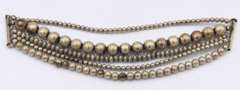 Vintage Sterling Silver Multi Strand Ball Bracelet