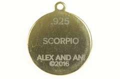 Sterling Silver Alex & Ani Scorpio Astrology Zodiac Sign Charm/Pendant